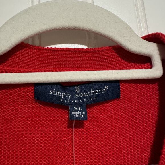 Simply Southern Sequined Christmas Elf Cardigan Sweater NEW Size XL - Picture 5 of 7